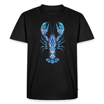 Motifs colorés Imprimé Homard - Imprimé Homard - T-shirt Premium bio Homme - noir - Devant - Nico (187cm)