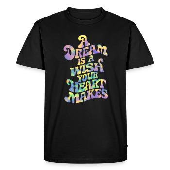 A dream is a wish that your heart makes - Men's Premium Organic T-Shirt - black - Front - Nico (187cm)
