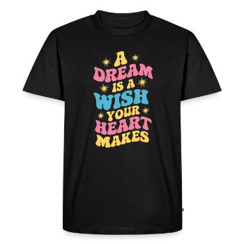 A dream is a wish of your heart - Men's Premium Organic T-Shirt - black - Front - Nico (187cm)