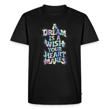 A dream is a wish that your heart makes - Men's Premium Organic T-Shirt - black - Front - Nico (187cm)