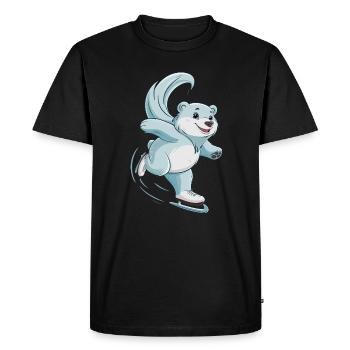 Eisbahn Eisbär Skating - Men's Premium Organic T-Shirt - black - Front - Nico (187cm)