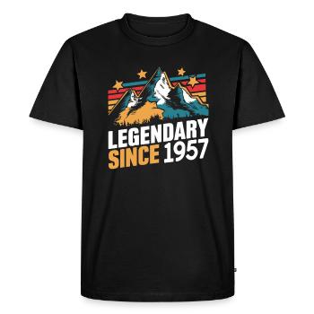 Légendaire depuis 1957 Vintage Montagne Montagnes Rétro - T-shirt Premium bio Homme - noir - Devant - Nico (187cm)