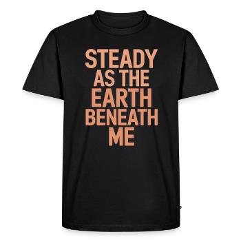 Taureau caractère signe du zodiaque stable comme la terre - T-shirt Premium bio Homme - noir - Devant - Nico (187cm)