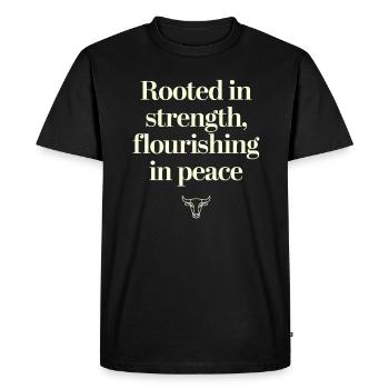 Taurus Character Zodiac Sign Strength and Peace - Men's Premium Organic T-Shirt - black - Front - Nico (187cm)