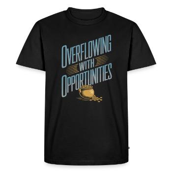 Manifester l’abondance avec des possibilités - T-shirt Premium bio Homme - noir - Devant - Nico (187cm)