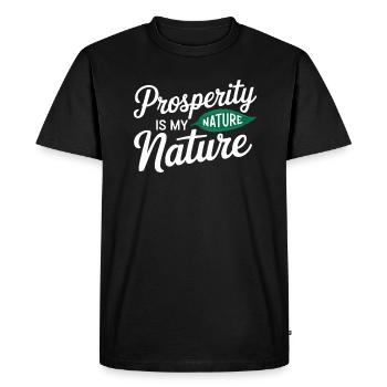 Manifestation de la prospérité Citation Nature - T-shirt Premium bio Homme - noir - Devant - Nico (187cm)