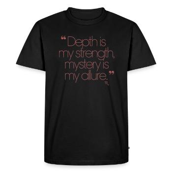 La profondeur est ma force, le mystère mon charme - - T-shirt Premium bio Homme - noir - Devant - Nico (187cm)