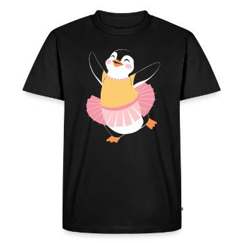 Pingouin dansant en costume de ballet Joy - T-shirt Premium bio Homme - noir - Devant - Nico (187cm)