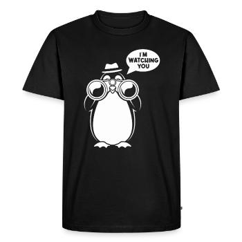 Sarcasme : Je te regarde concevoir - T-shirt Premium bio Homme - noir - Devant - Nico (187cm)