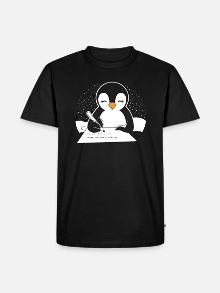 Penguin, Writer, Author, Creative - Men's Premium Organic T-Shirt - black