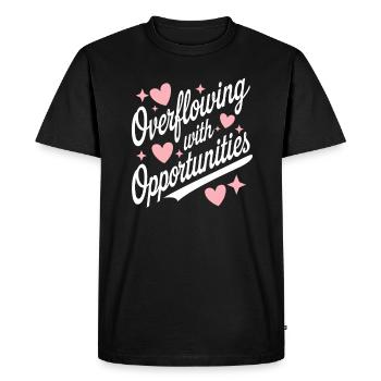 Abondance de possibilités Citation manifeste - T-shirt Premium bio Homme - noir - Devant - Nico (187cm)