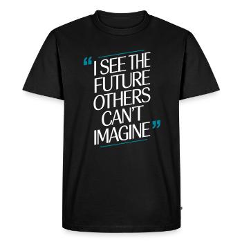 Aquarius Character: I See the Future - Men's Premium Organic T-Shirt - black - Front - Nico (187cm)