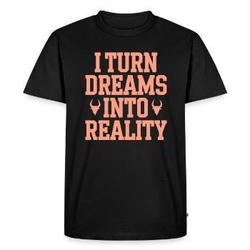 Capricorn zodiac sign I make dreams come true - Men's Premium Organic T-Shirt - black - Front - Nico (187cm)