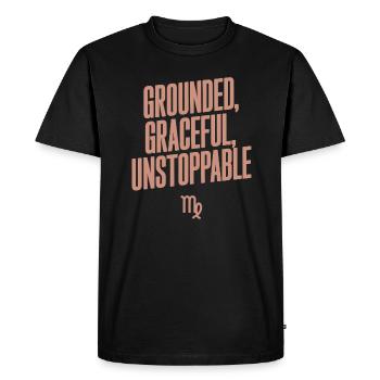 Signe du zodiaque du caractère de la Vierge : Enraciné, Gracieux, - T-shirt Premium bio Homme - noir - Devant - Nico (187cm)