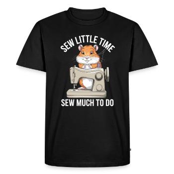 sew so little time to do so much - Men's Premium Organic T-Shirt - black - Front - Nico (187cm)
