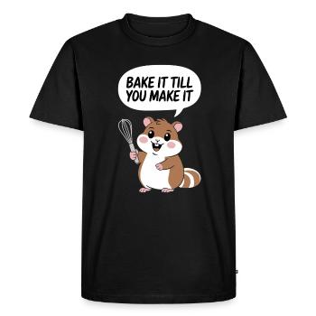 Boulangerie Boulanger Faites-le cuire jusqu’à ce que vous le fassiez - T-shirt Premium bio Homme - noir - Devant - Nico (187cm)