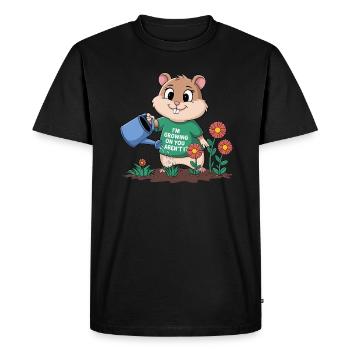 Je grandis au-dessus de vous, n’est-ce pas ? - T-shirt Premium bio Homme - noir - Devant - Nico (187cm)