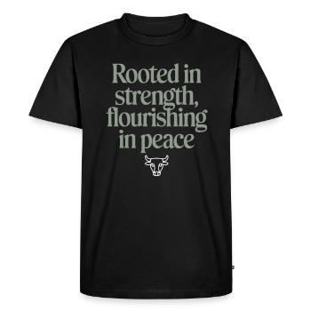 Taurus Zodiac Sign: Strength and Peace Anchored - Men's Premium Organic T-Shirt - black - Front - Nico (187cm)