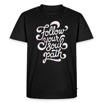 Suivez le chemin de votre âme en inspirant la spiritualité - T-shirt Premium bio Homme - noir - Devant - Nico (187cm)