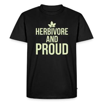 Herb eaters and pride: vegan vegetarian - Men's Premium Organic T-Shirt - black - Front - Nico (187cm)