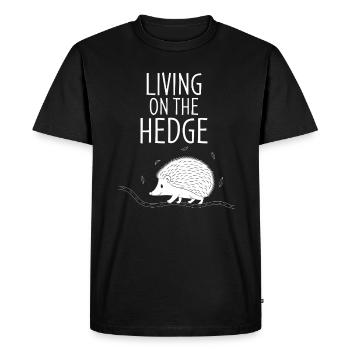 Vivre sur la haie hérisson dessin animé humour - T-shirt Premium bio Homme - noir - Devant - Nico (187cm)