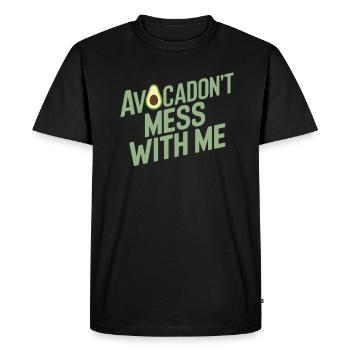 Avocadon't Mess With Me For Vegan Vegetarians - Men's Premium Organic T-Shirt - black - Front - Nico (187cm)