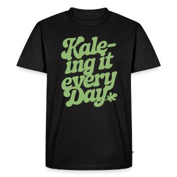 Kale-ing It tous les jours Végétalien Végétarien - T-shirt Premium bio Homme - noir - Devant - Nico (187cm)