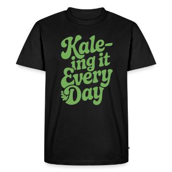 Végétalien Végétarien Kale-ing It tous les jours - T-shirt Premium bio Homme - noir - Devant - Nico (187cm)