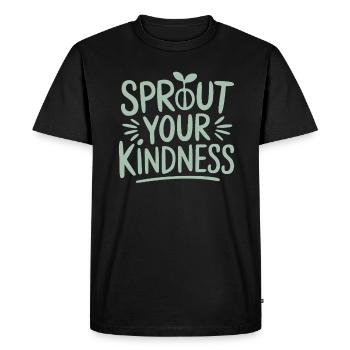 Laissez grandir votre gentillesse - Vegan - T-shirt Premium bio Homme - noir - Devant - Nico (187cm)