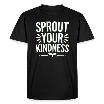 Sème ta gentillesse Végétalien Végétarien - T-shirt Premium bio Homme - noir - Devant - Nico (187cm)