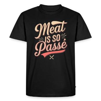 Meat is so past - vegan vegetarian - Men's Premium Organic T-Shirt - black - Front - Nico (187cm)