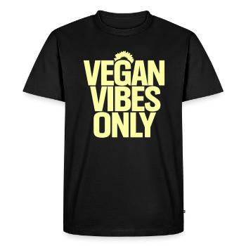 Vegan Vibes Only : Inspirer la vie végétalienne - T-shirt Premium bio Homme - noir - Devant - Nico (187cm)