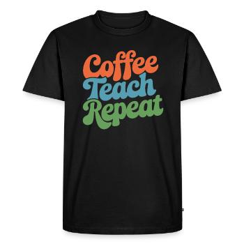 Coffee Instructor Répéter la routine quotidienne - T-shirt Premium bio Homme - noir - Devant - Nico (187cm)