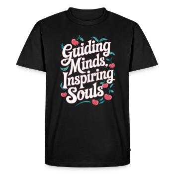 Teachers: Leaders, Inspiring Souls - Men's Premium Organic T-Shirt - black - Front - Nico (187cm)