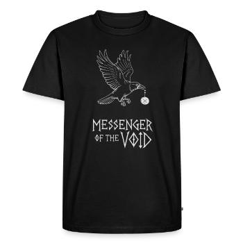 Messenger The Void Mystic Crow Art - Men's Premium Organic T-Shirt - black - Front - Nico (187cm)