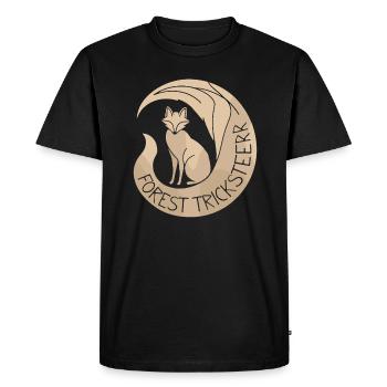 Forest Tricksteerr Fox Illustration Wildlife - Men's Premium Organic T-Shirt - black - Front - Nico (187cm)