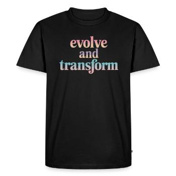 Evolve And Transform Inspiring Spirituality - Men's Premium Organic T-Shirt - black - Front - Nico (187cm)