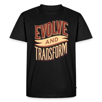 Evolve and Change: Inspiring - Men's Premium Organic T-Shirt - black - Front - Nico (187cm)