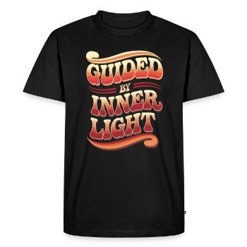 Inspired by Inner Light Spiritual Quote - Men's Premium Organic T-Shirt - black - Front - Nico (187cm)