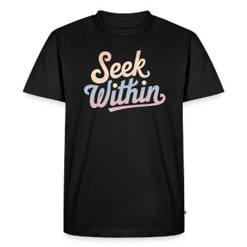 Inspirer la spiritualité : chercher à l’intérieur - T-shirt Premium bio Homme - noir - Devant - Nico (187cm)
