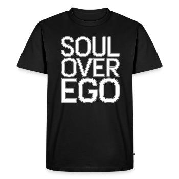 L’âme sur l’ego Citations de spiritualité inspirante - T-shirt Premium bio Homme - noir - Devant - Nico (187cm)