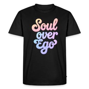 L’âme sur l’ego Citations de spiritualité inspirante - T-shirt Premium bio Homme - noir - Devant - Nico (187cm)