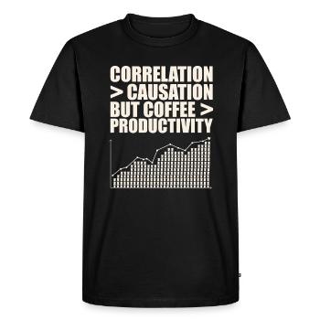 Data Scientists : corrélation accrue - T-shirt Premium bio Homme - noir - Devant - Nico (187cm)