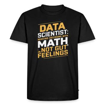 Data Scientist : Prendre des décisions avec les mathématiques - T-shirt Premium bio Homme - noir - Devant - Nico (187cm)