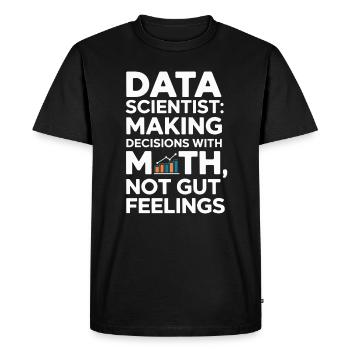 Data Scientists : prendre des décisions avec - T-shirt Premium bio Homme - noir - Devant - Nico (187cm)