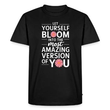 Laissez-vous dérouler à la meilleure version - T-shirt Premium bio Homme - noir - Devant - Nico (187cm)
