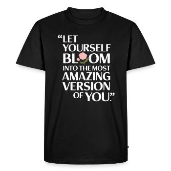 Laissez-vous dérouler jusqu’à la version la plus étonnante - T-shirt Premium bio Homme - noir - Devant - Nico (187cm)