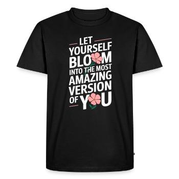 Unfold yourself to the best version of yourself - Men's Premium Organic T-Shirt - black - Front - Nico (187cm)