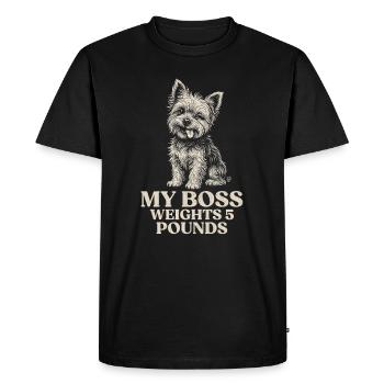 Yorkshire Terrier Owner My Weighs 5 Pounds - Men's Premium Organic T-Shirt - black - Front - Nico (187cm)