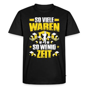 Specialist for warehouse logistics Specialist warehouse clerk - Men's Premium Organic T-Shirt - black - Front - Nico (187cm)